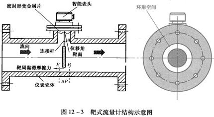 數(shù)顯靶式流量計(jì)結(jié)構(gòu)原理圖