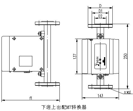 化工轉(zhuǎn)子流量計(jì)外形尺寸圖