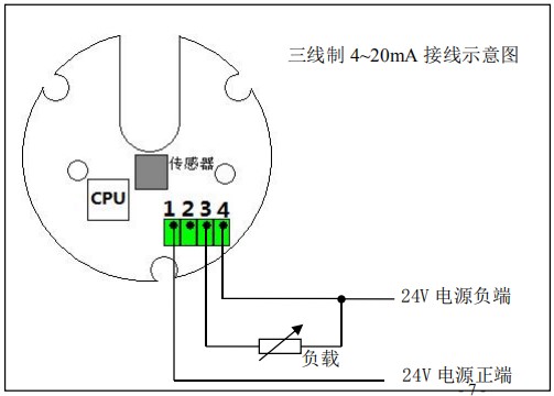 高粘度液體流量計(jì)三線(xiàn)制接線(xiàn)圖